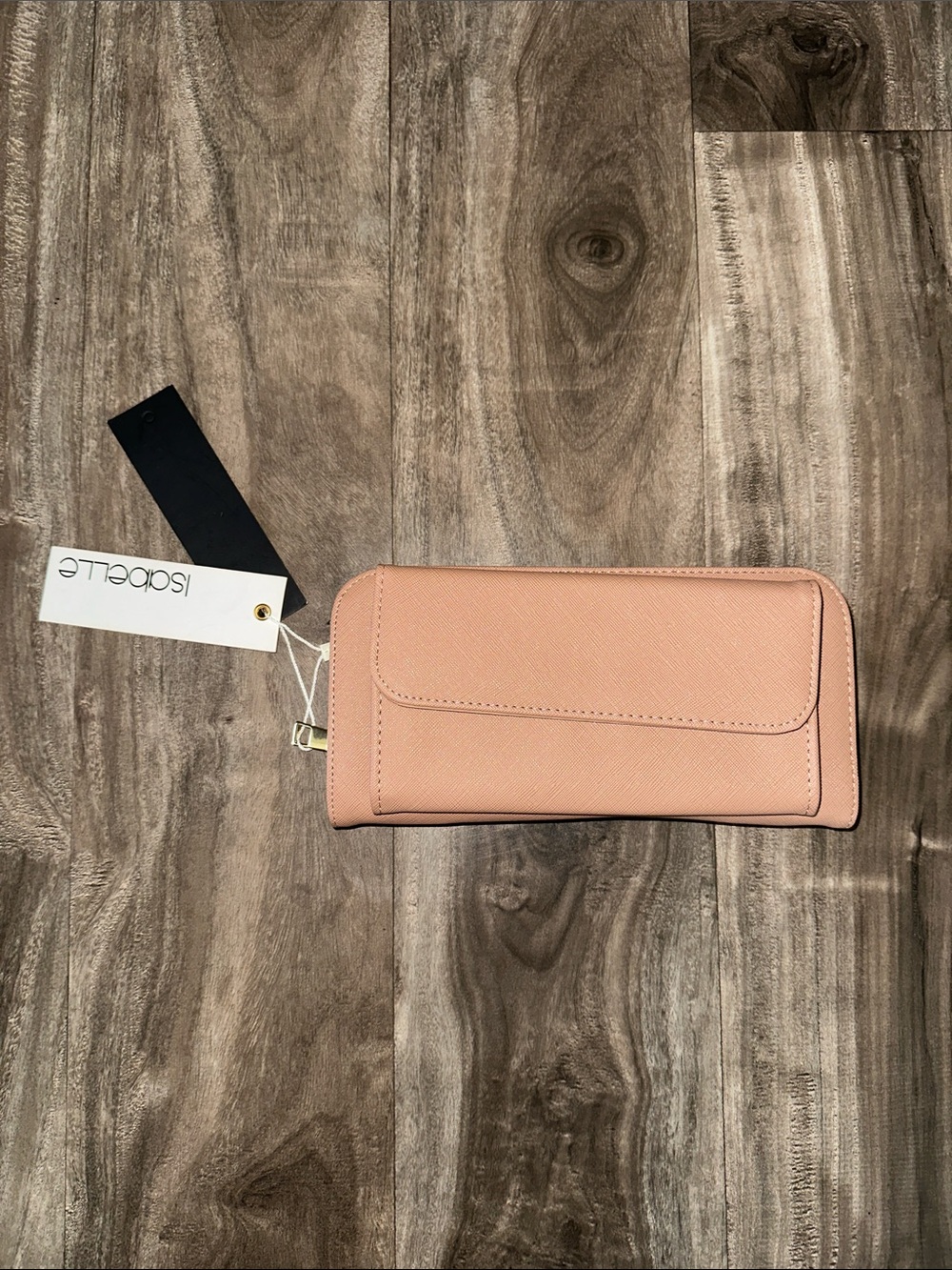 NWT Isabelle Vegan Crossbody Wallet Clutch Tan